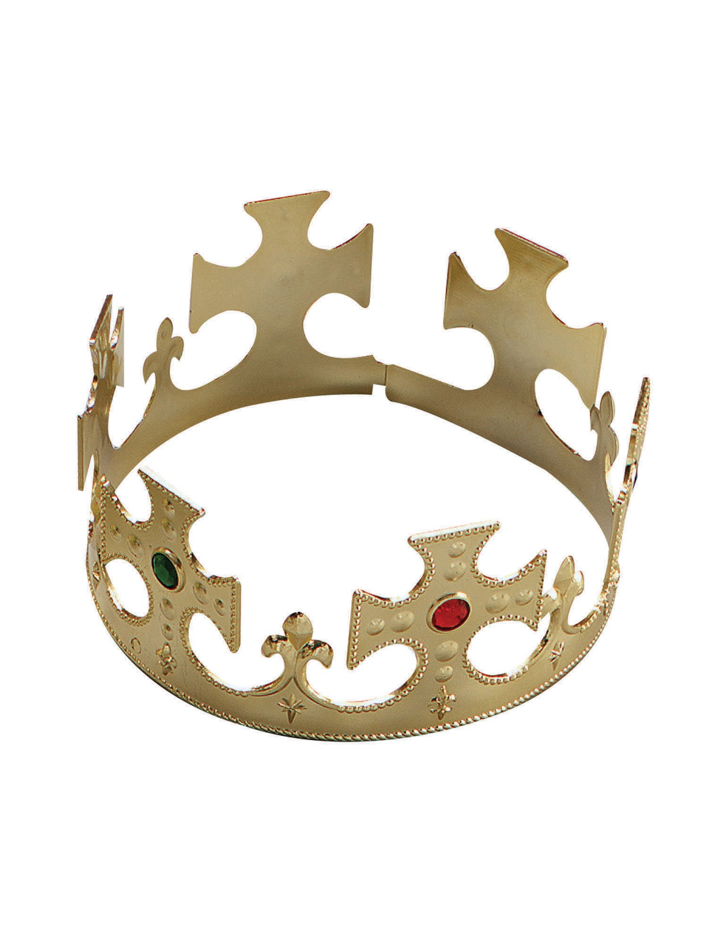 Rubies Rubies Crown - Gold Plastic Flat Packed Headpieces and Headbands