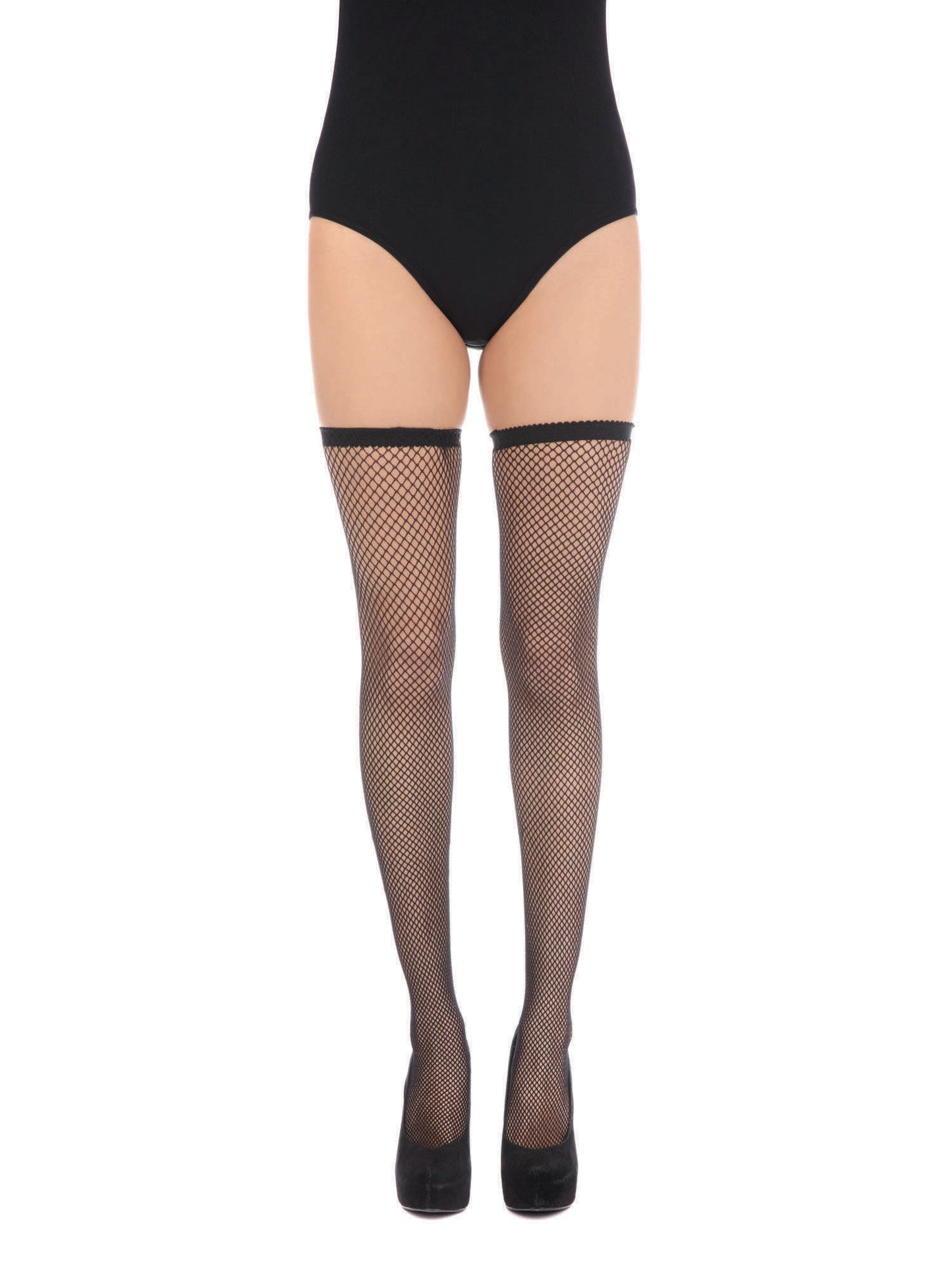 Rubies Fishnet Stockings schwarze Netzstrümpfe BA090 – Produktansicht
