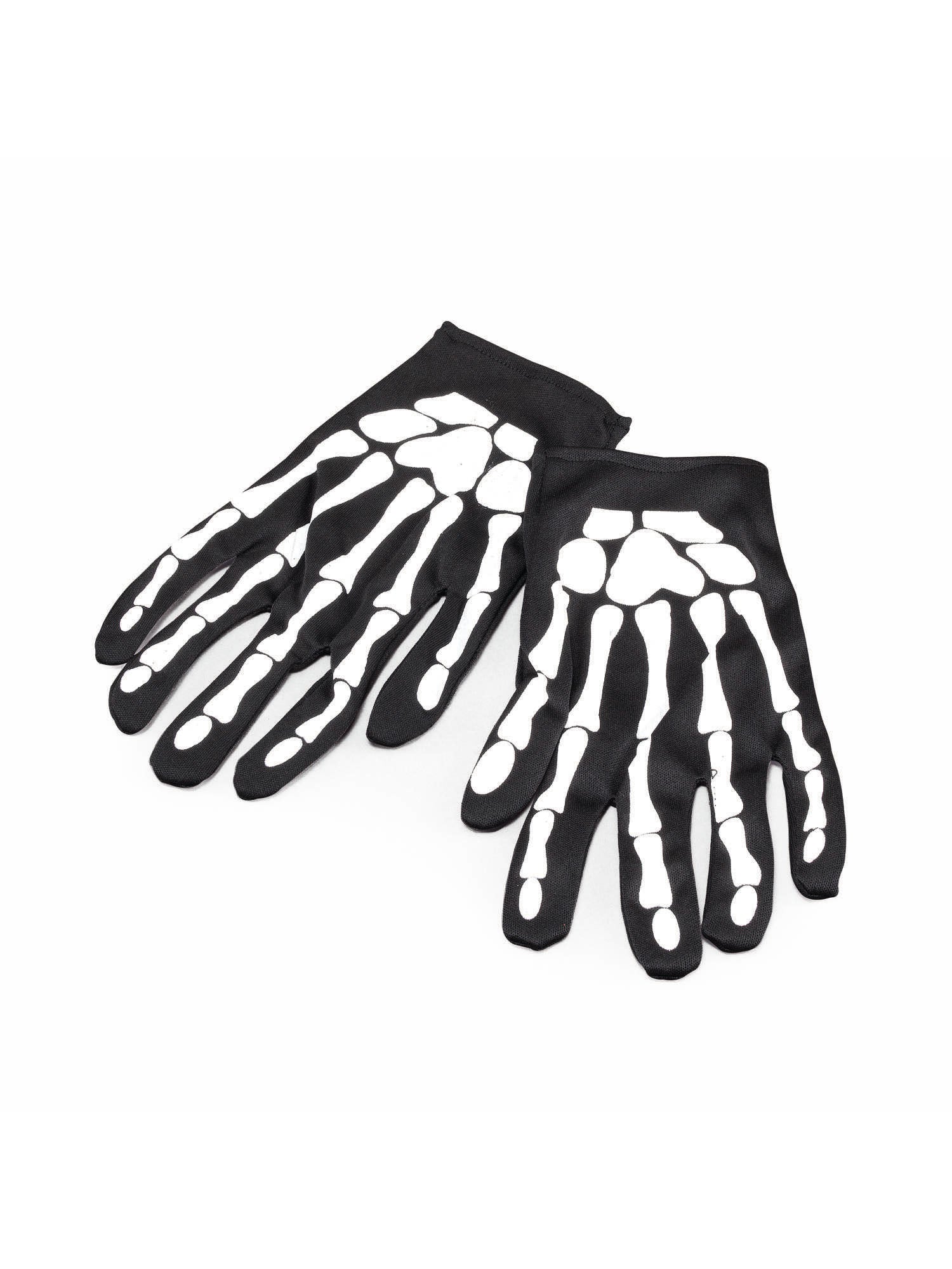 Rubies Skeleton Handschuhe 23 cm fuer Halloween-Kostuem