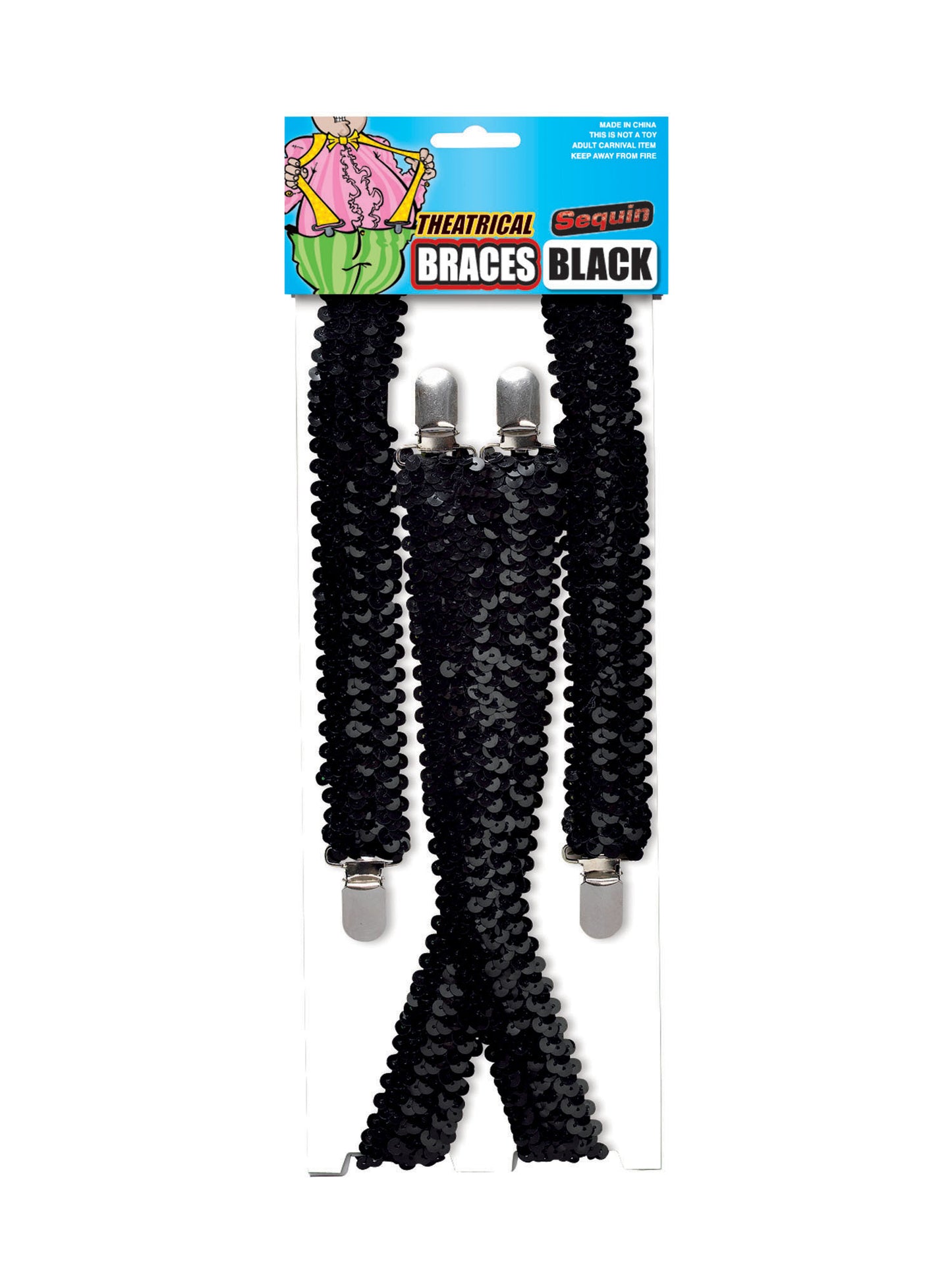 Rubies Rubies Sequin Braces Black Clothing Accessories