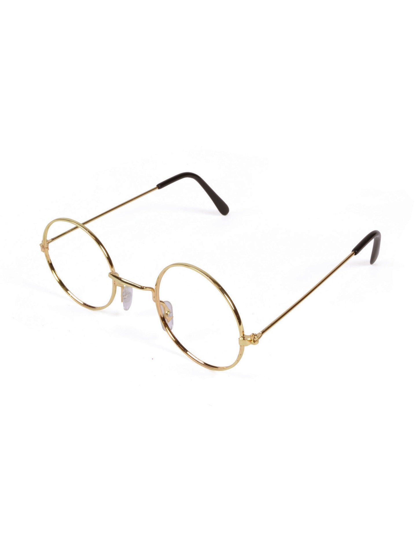 Rubies Rubies Granny Specs Round (No Lens/Gold Frame) Glasses