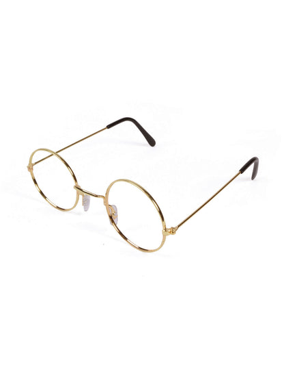 Rubies Rubies Granny Specs Round (No Lens/Gold Frame) Glasses