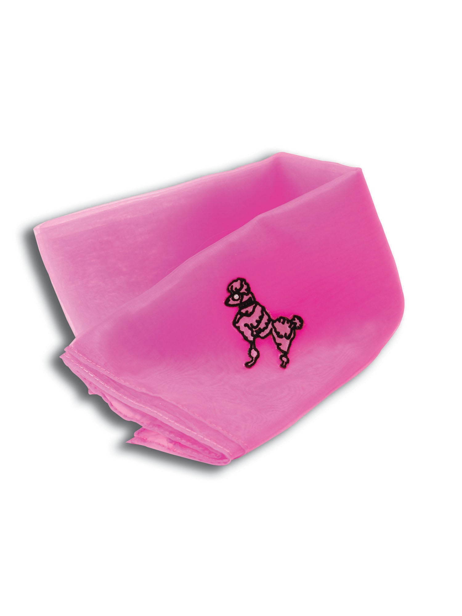 Rubies Poodle Scarf 50's Pink – pinker Kostümschal im 1950er-Jahre-Stil – Detailansicht