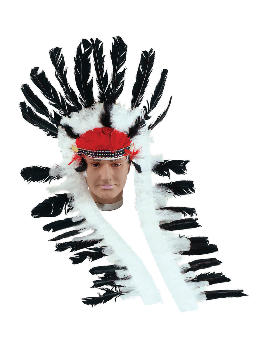 Rubies Indian Headress. Black/White Kostümzubehör