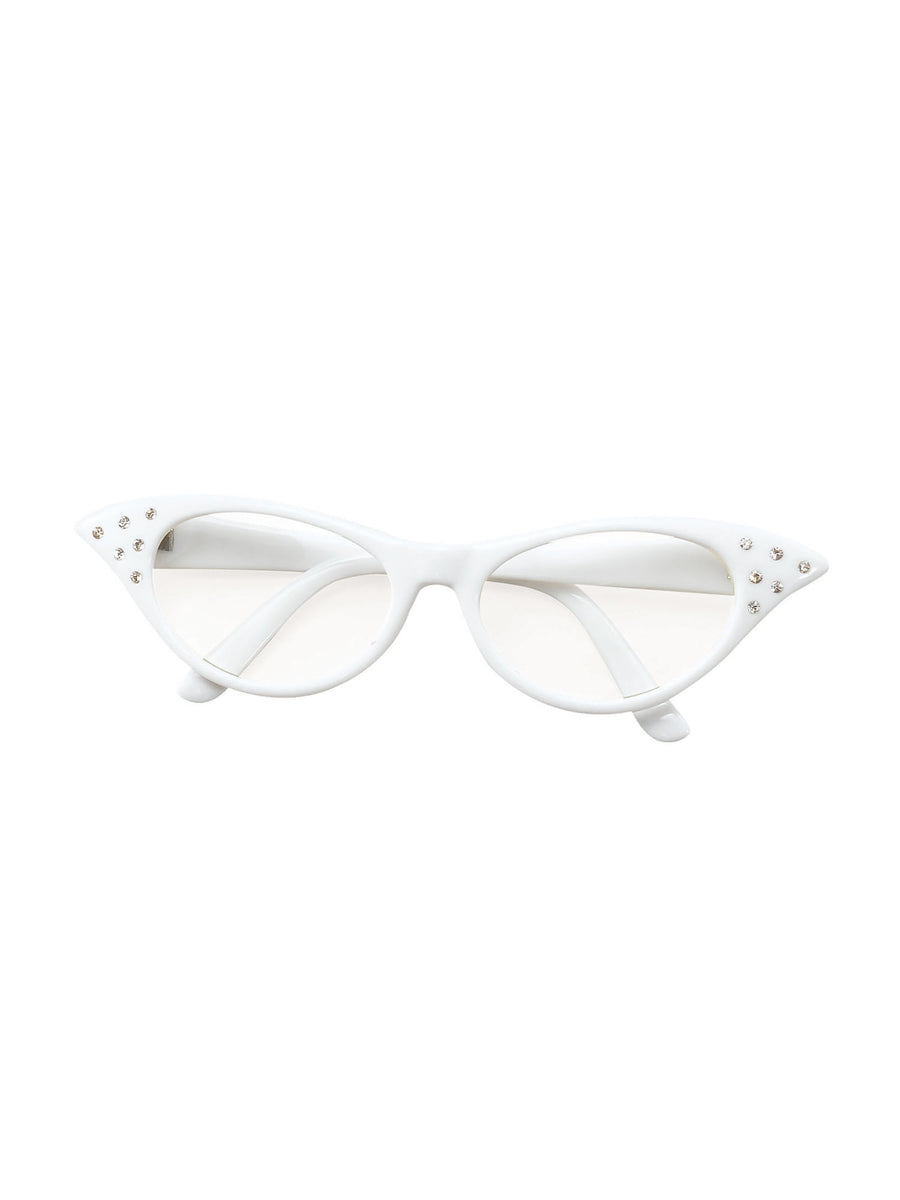 Rubies weisse 50er-Jahre-Brille für Damen