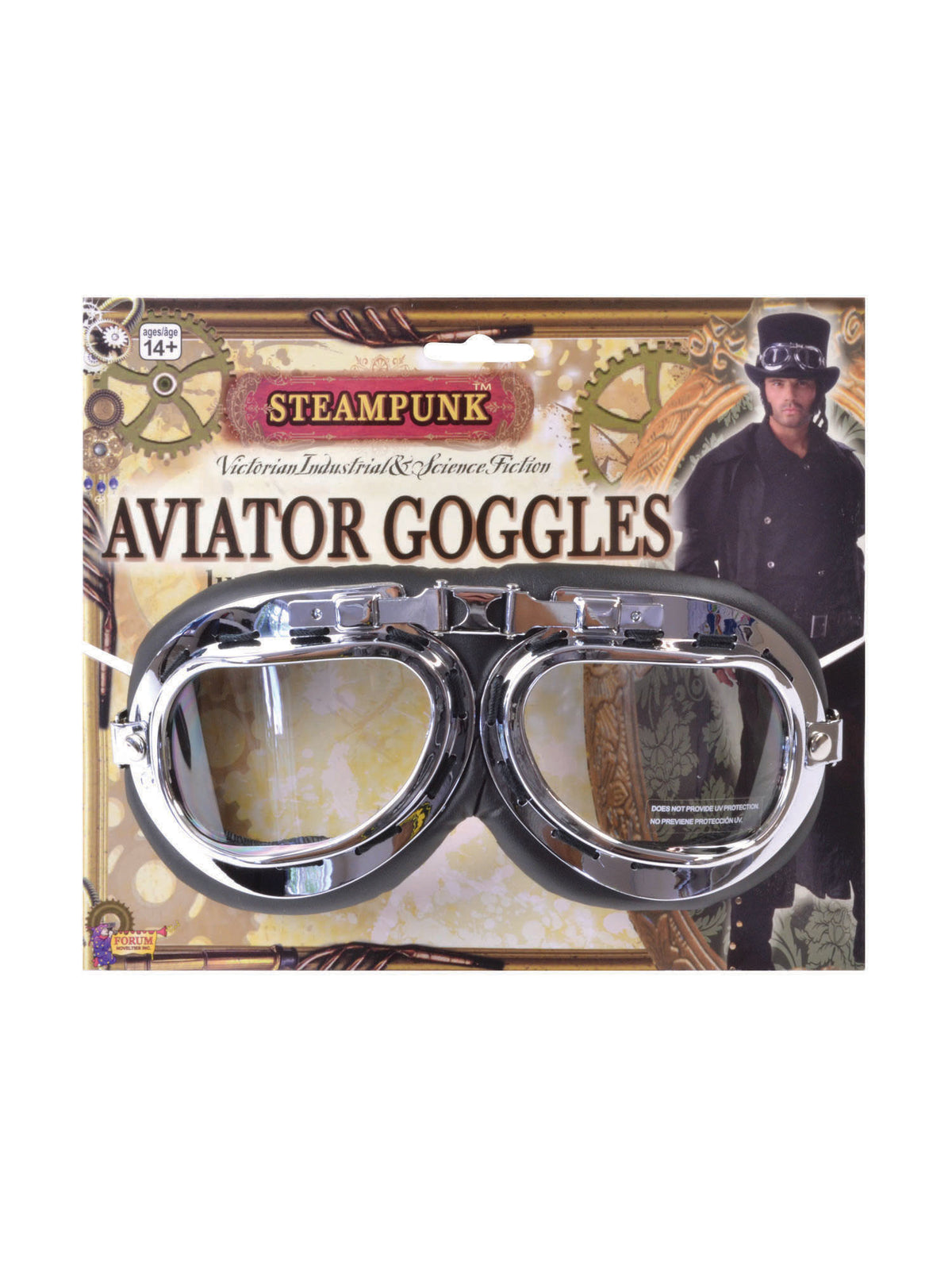 Rubies Generic Steampunk Aviator Goggles Glasses