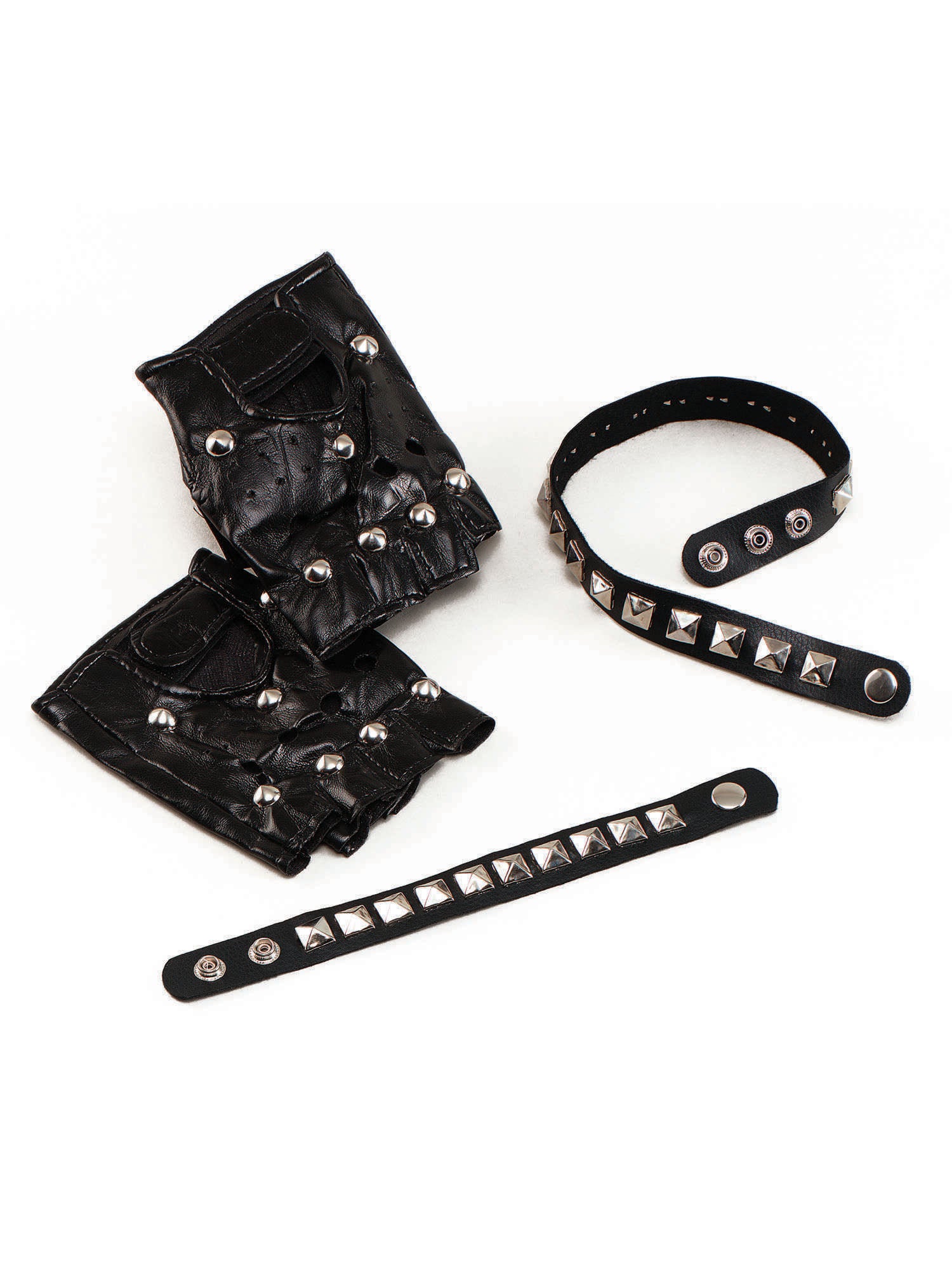 Rubies Studded Punk Handschuhe mit Nietenoptik – Detailansicht