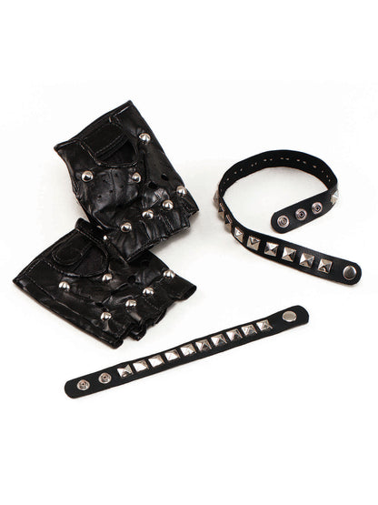 Rubies Rubies Studded Punk Gloves