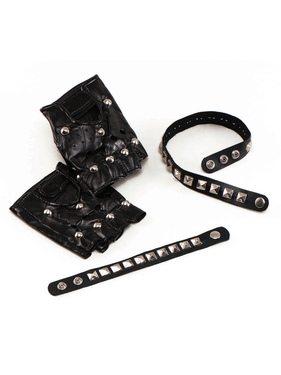 Rubies Studded Punk Handschuhe mit Nietenoptik – Detailansicht