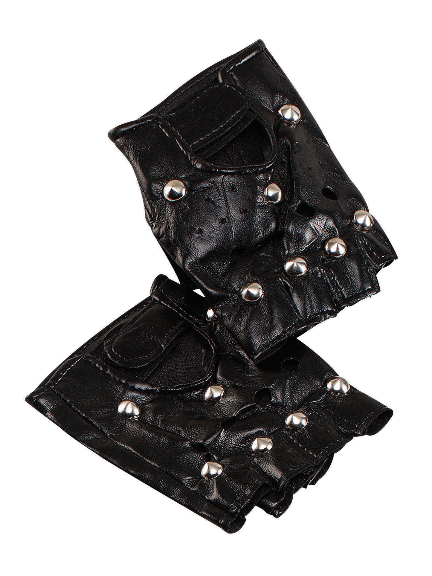 Rubies Studded Punk Handschuhe mit Nietenoptik – Seitenansicht