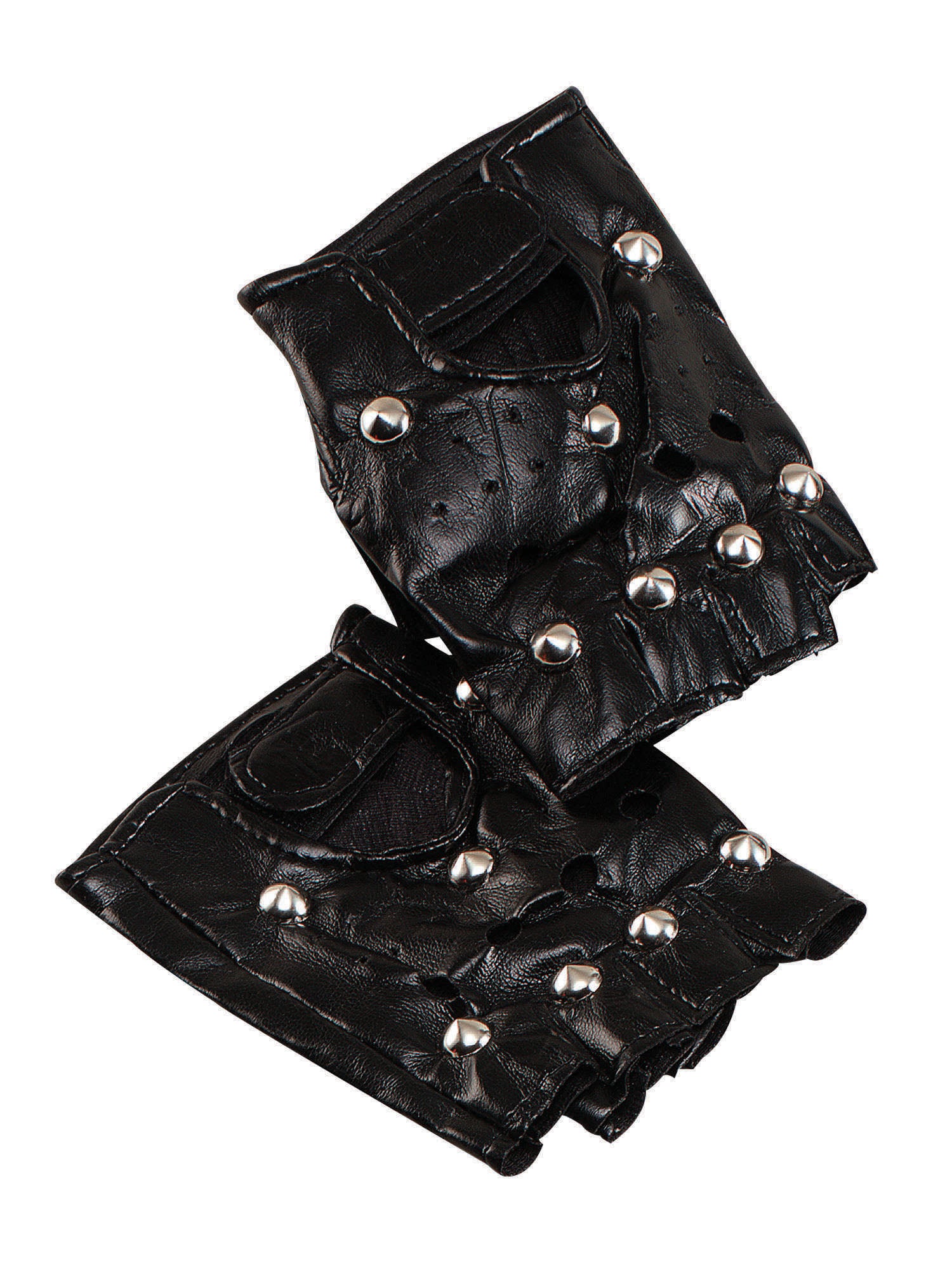 Rubies Studded Punk Handschuhe mit Nietenoptik – Seitenansicht