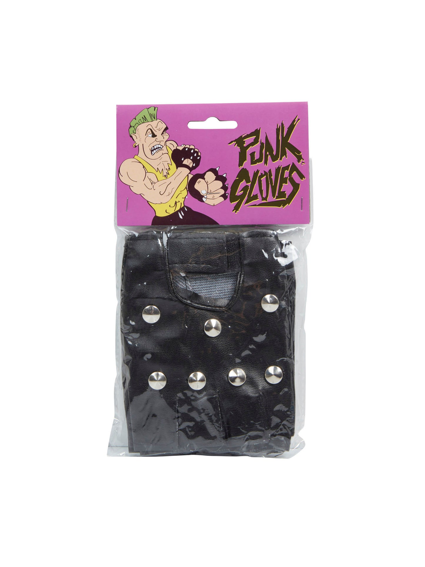 Rubies Studded Punk Handschuhe mit Nietenoptik – Rückansicht