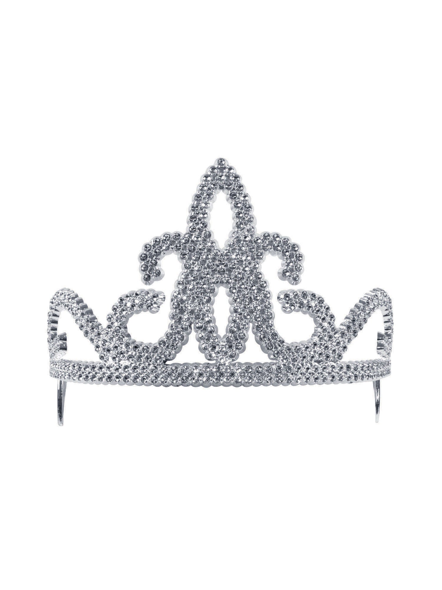 Rubies silberne Kunststoff-Tiaras 12er-Pack Kostümzubehör