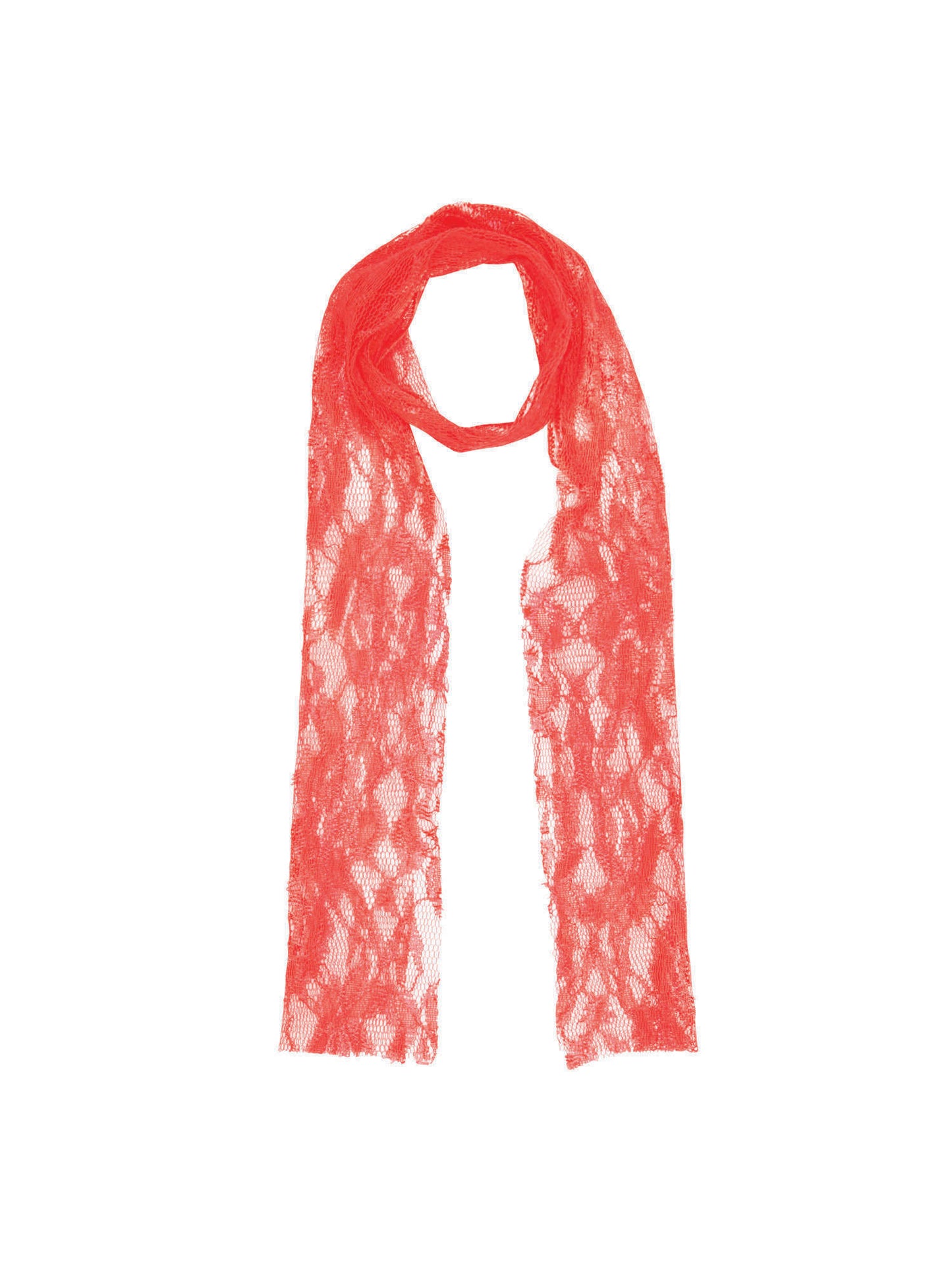 Rubies 80's Neon Lace Scarf Orange – 80er-Jahre-Neon-Spitzenschal – Produktansicht