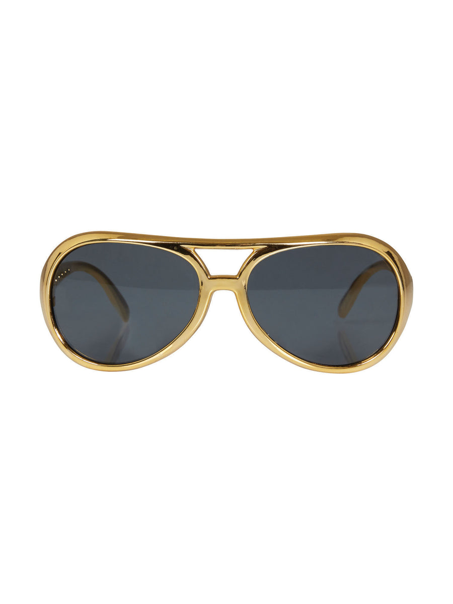 Rubies Rock Star Sonnenbrille Gold Kostuemaccessoire – Produktansicht