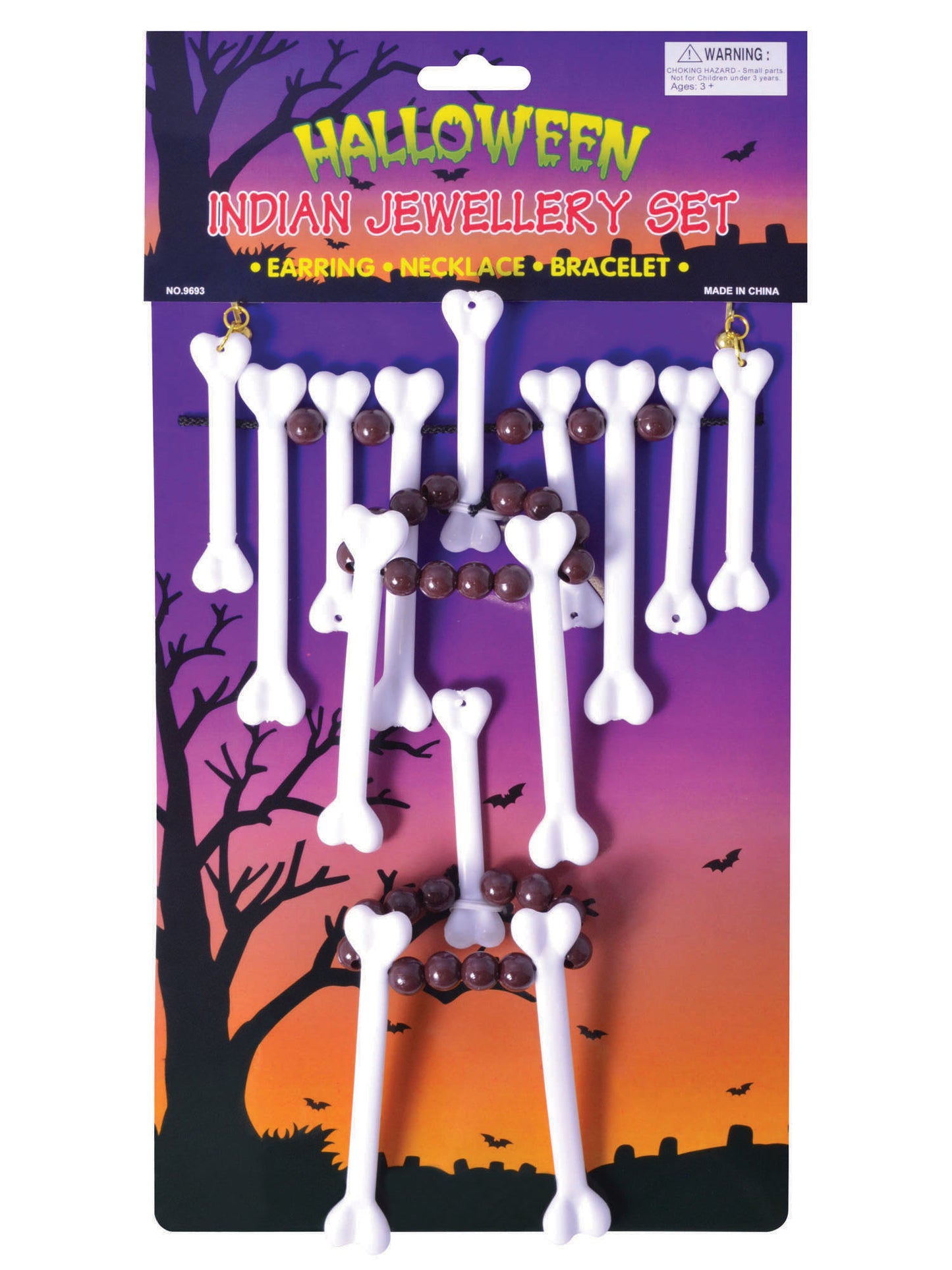 Rubies Bone Necklace Jewellery Set