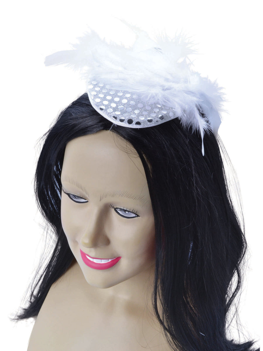 Rubies Lady'S Hat Silver Sequin/Feath Headpieces and Headbands