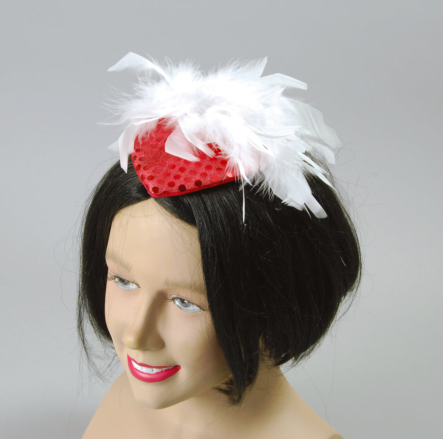 Rubies Lady'S Hat Red Sequin/Feath Kostümzubehör