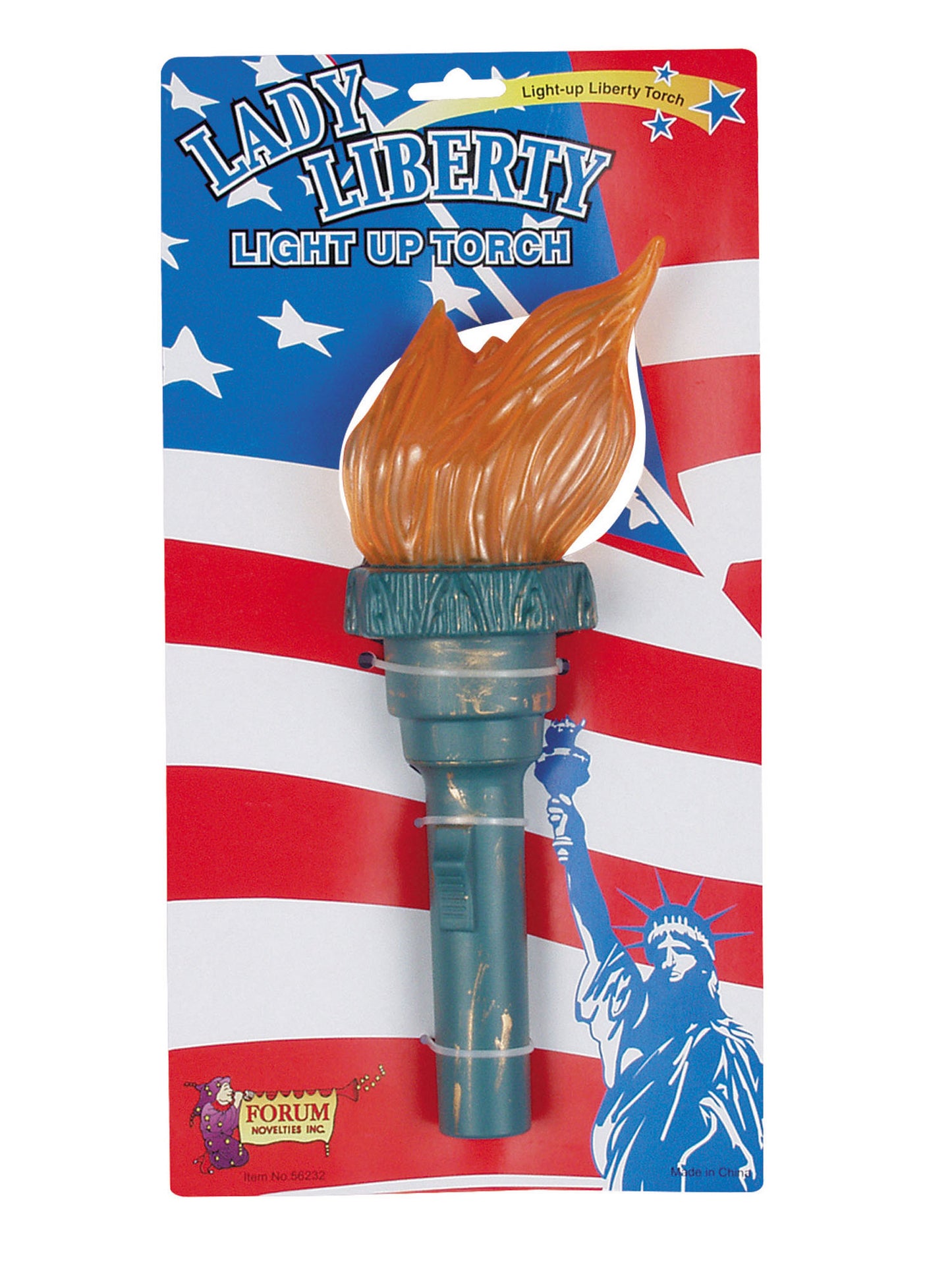 Rubies beleuchtete Statue-of-Liberty-Fackel Requisit – Detailansicht