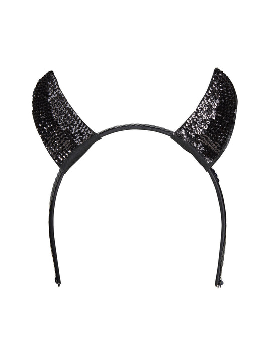 Rubies Devil Horns Black Sequin schwarzer Haarreif mit Teufelshörnern