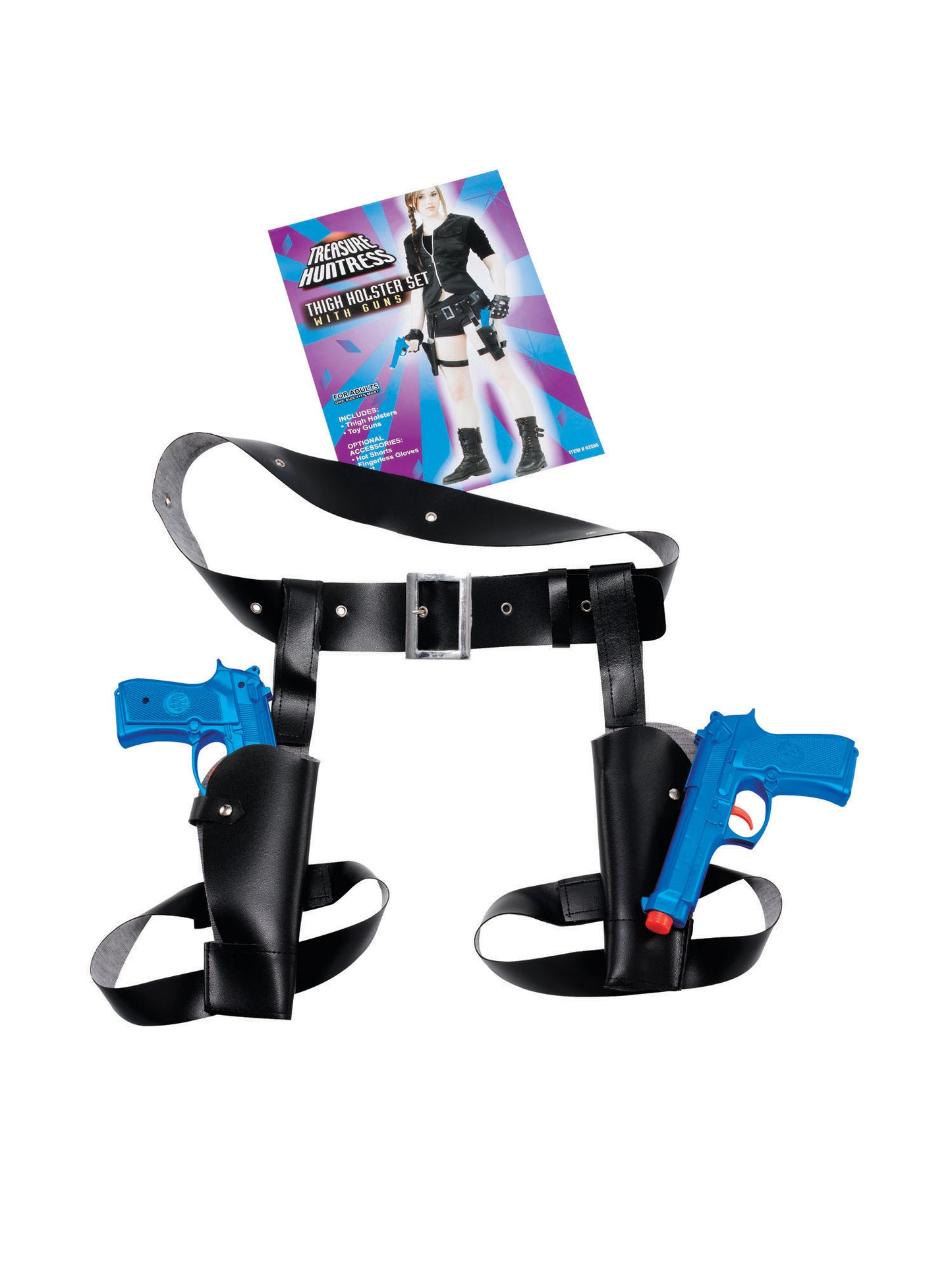 Rubies Thigh Twin Holster Set mit Spielzeugpistolen BA481