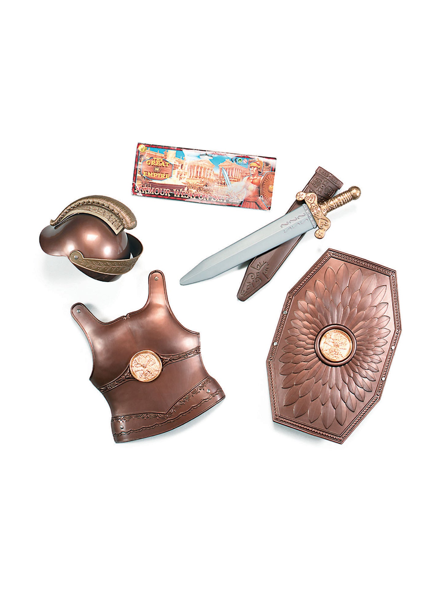 Rubies Roman Armour/Weapon Set für Kinder – römisches Rüstungs- und Waffenset