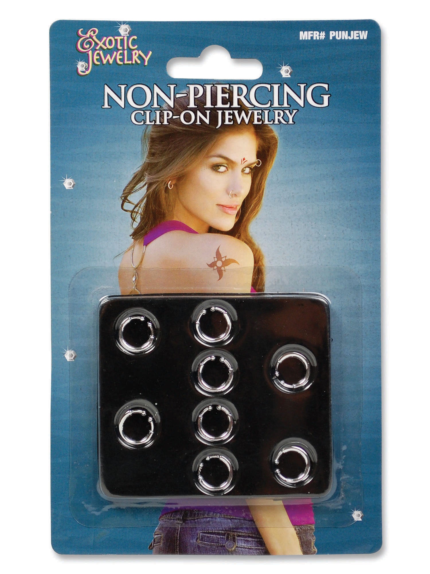 Rubies Clip-On Body-Piercing-Schmuck BA715