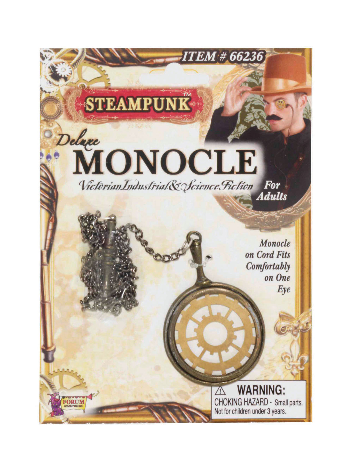 Rubies Steampunk Monocle Glasses