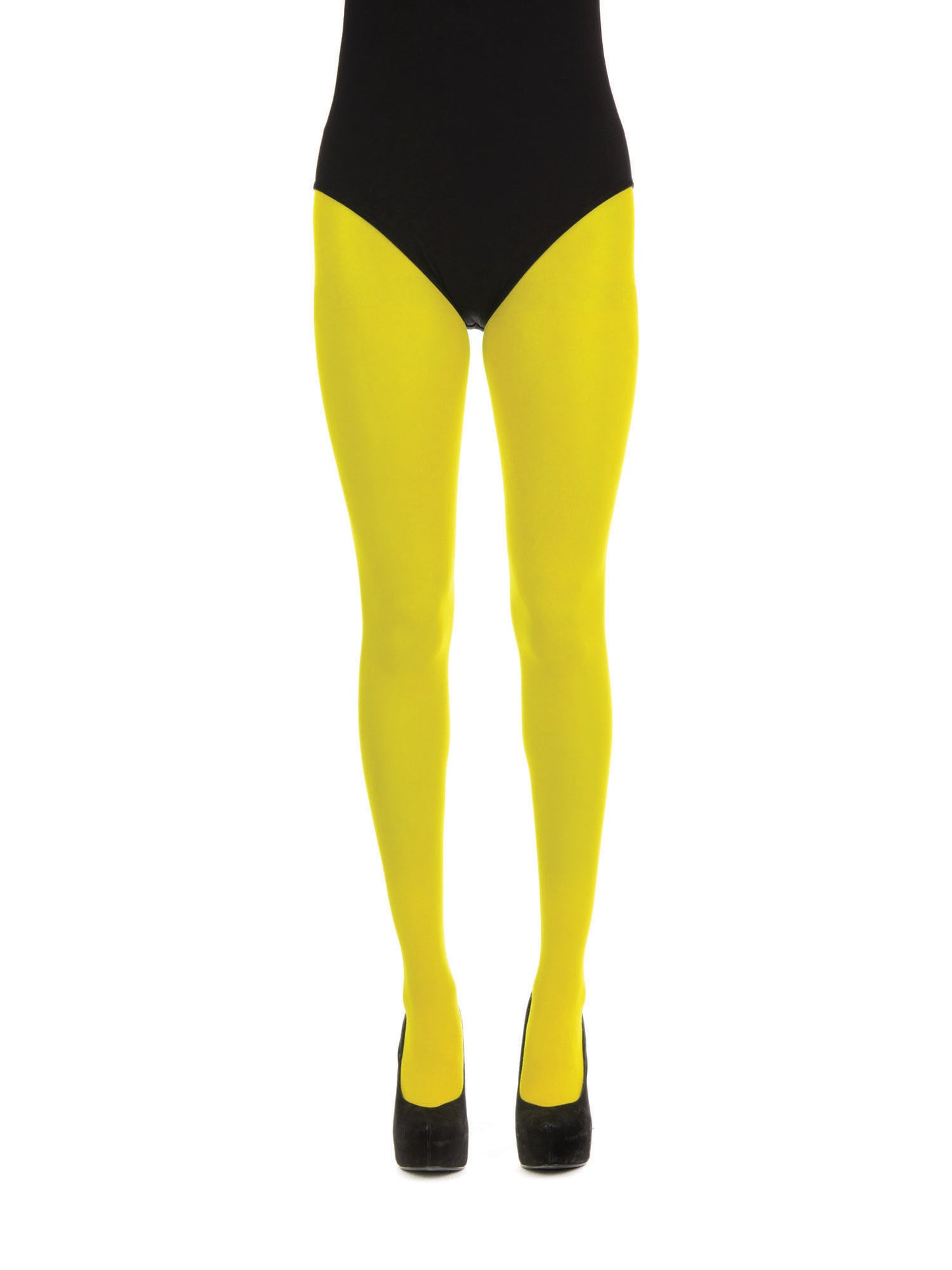 Rubies gelbe Tights für Damen – Kostüm-Accessoire – Produktansicht