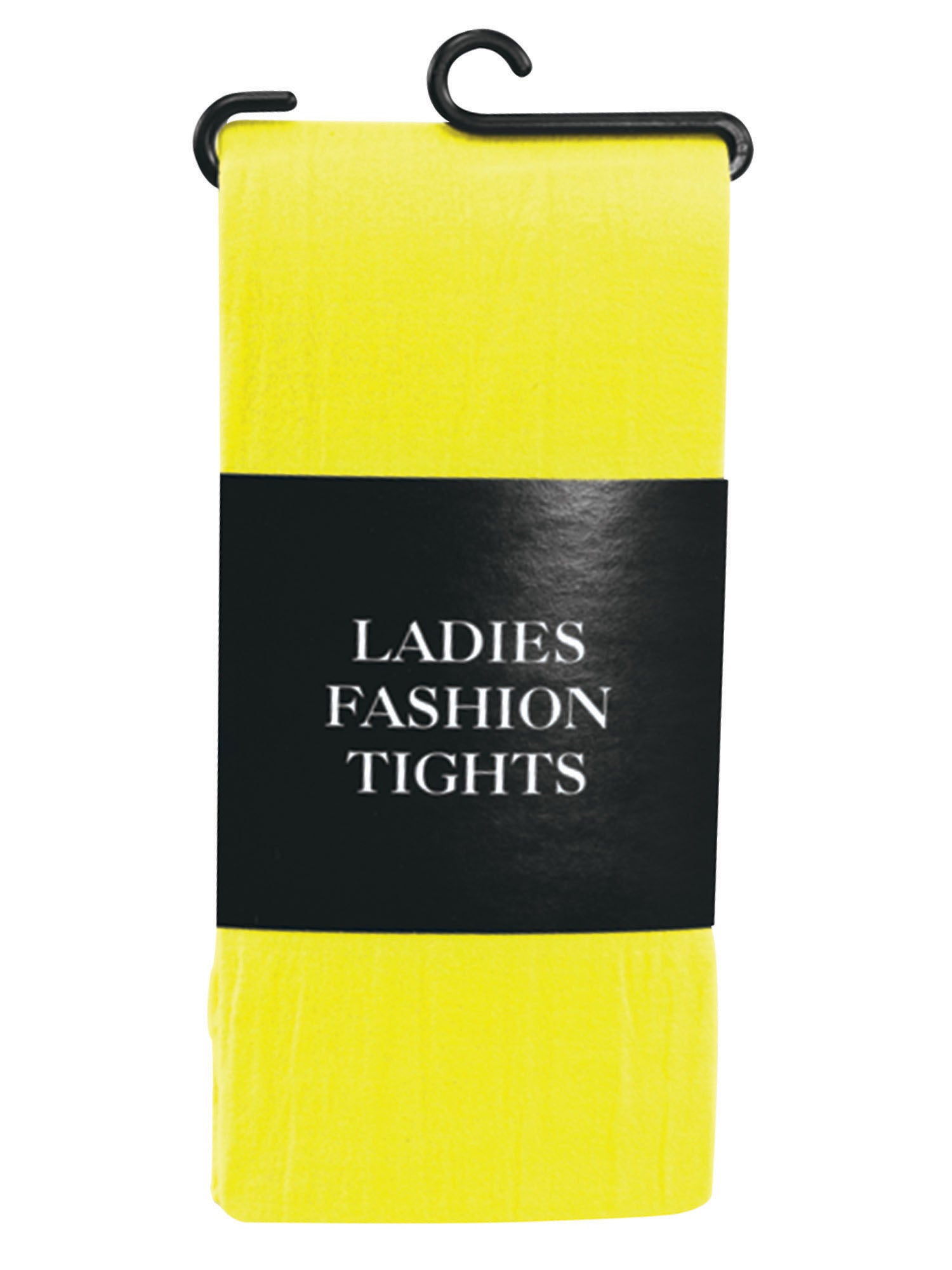 Rubies gelbe Tights für Damen – Kostüm-Accessoire – Seitenansicht