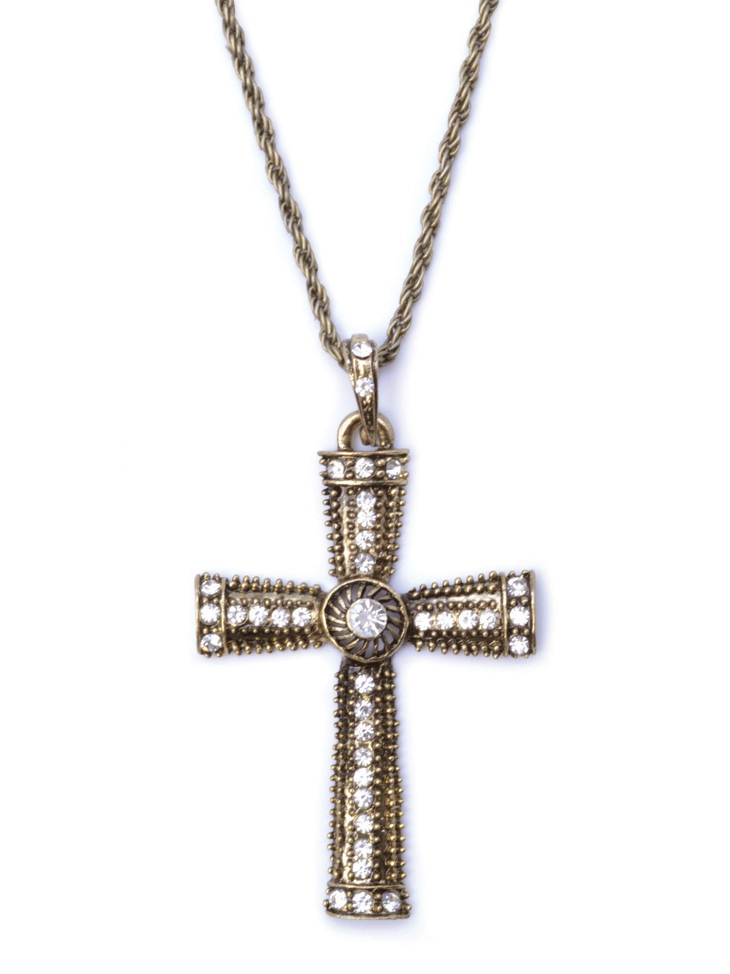 Rubies Cross Necklace Jewelled Kreuz-Halskette als Kostümaccessoire – Produktansicht
