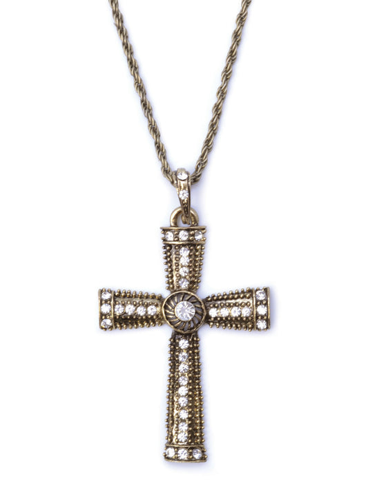 Rubies Cross Necklace Jewelled Kreuz-Halskette als Kostümaccessoire – Produktansicht