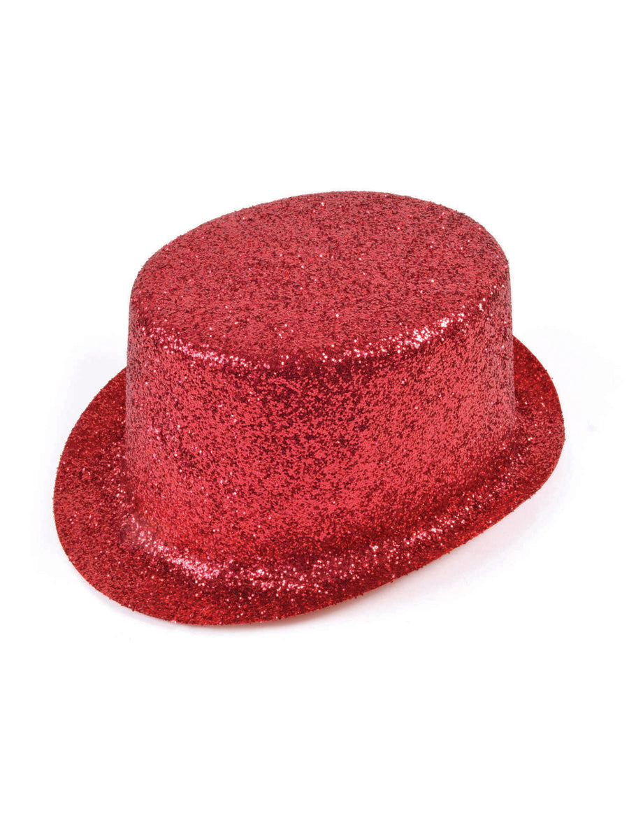 Rubies Glitter Red Plastic Topper Hut