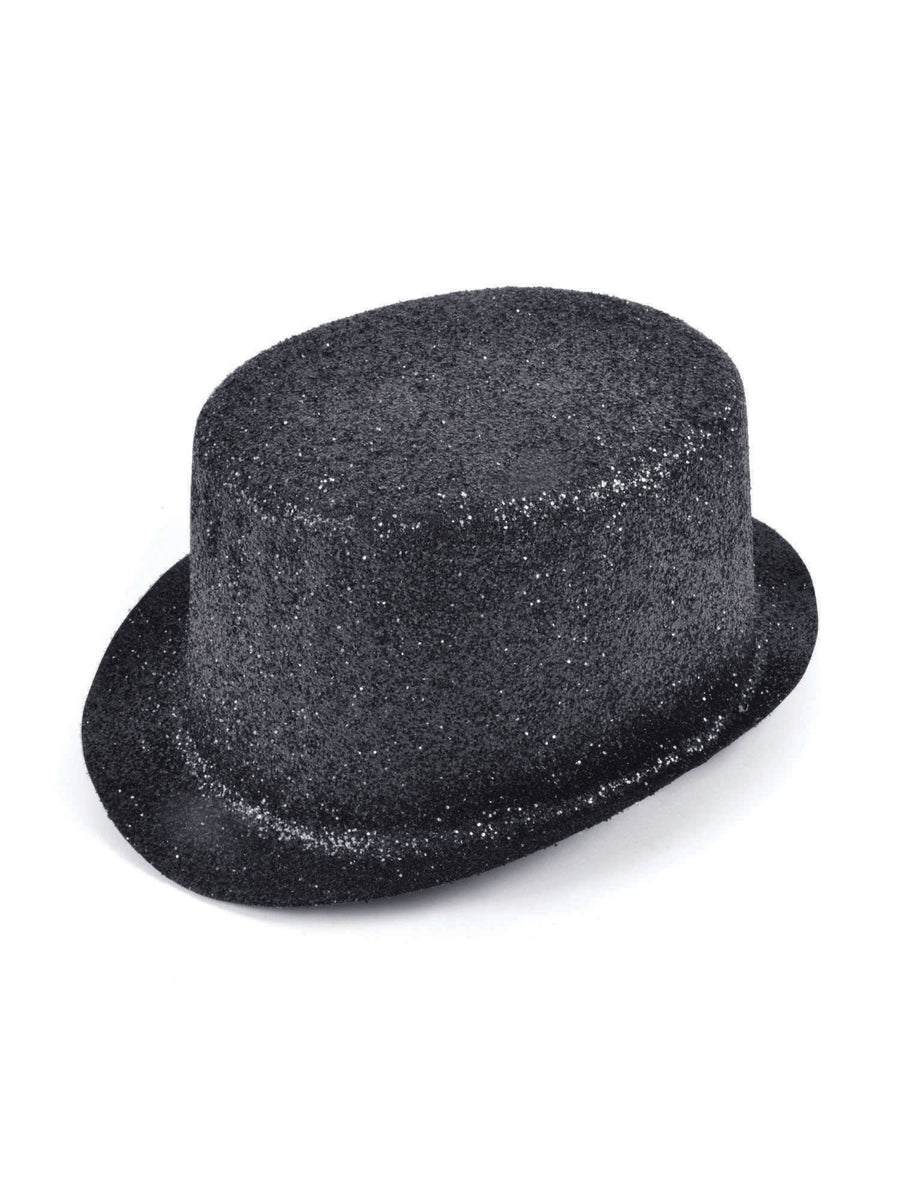 Rubies Glitter Black Plastic Topper Hut
