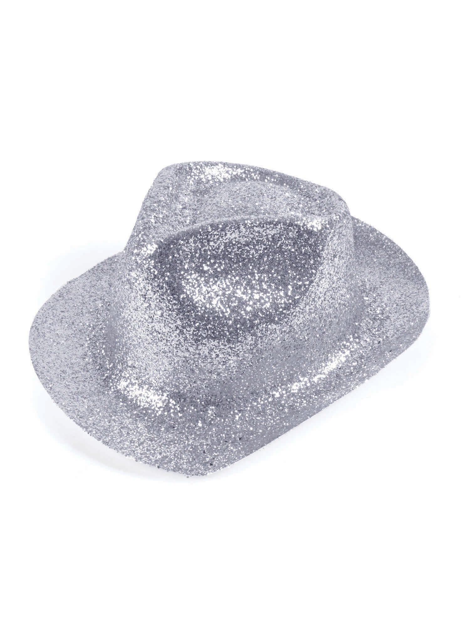 Rubies silberner Glitter-Trilby aus Kunststoff für Erwachsene
