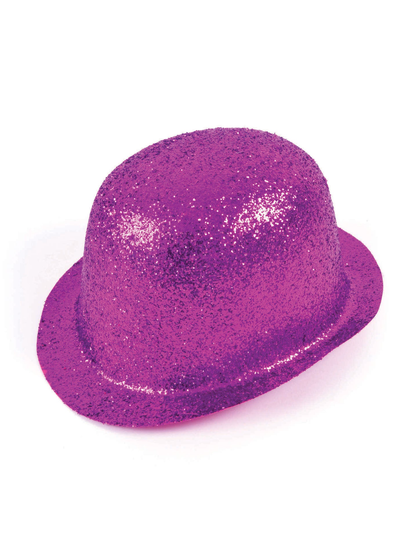 Rubies Glitter Cerise Plastic Bowler Hut fuer Erwachsene
