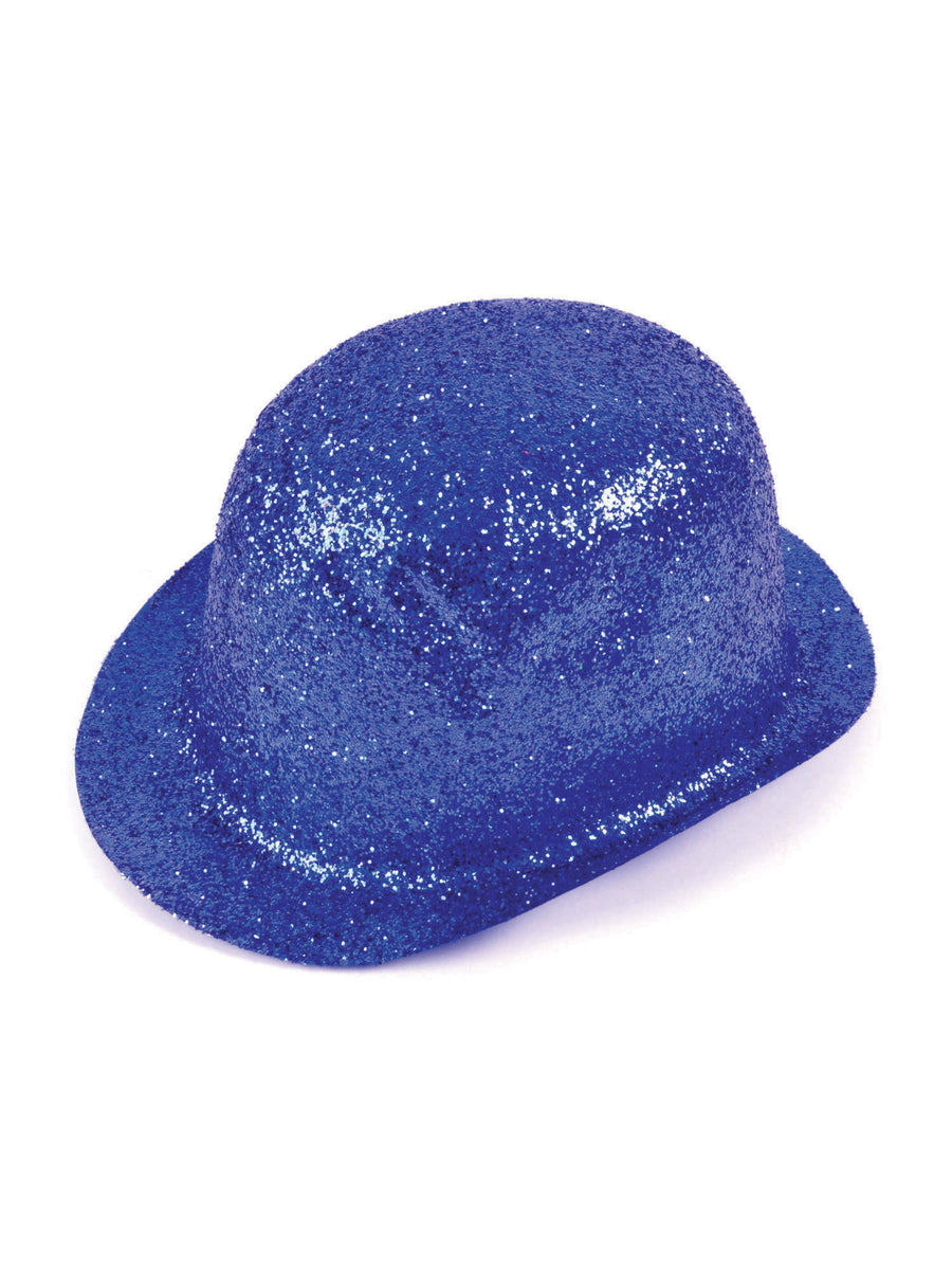 Blauer Glitzer-Bowler aus Kunststoff von Rubies