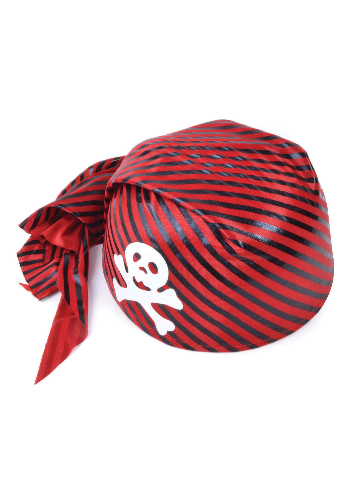 Rubies Piratenhut Rot Schwarz mit Totenkopf-Motiv – Produktansicht