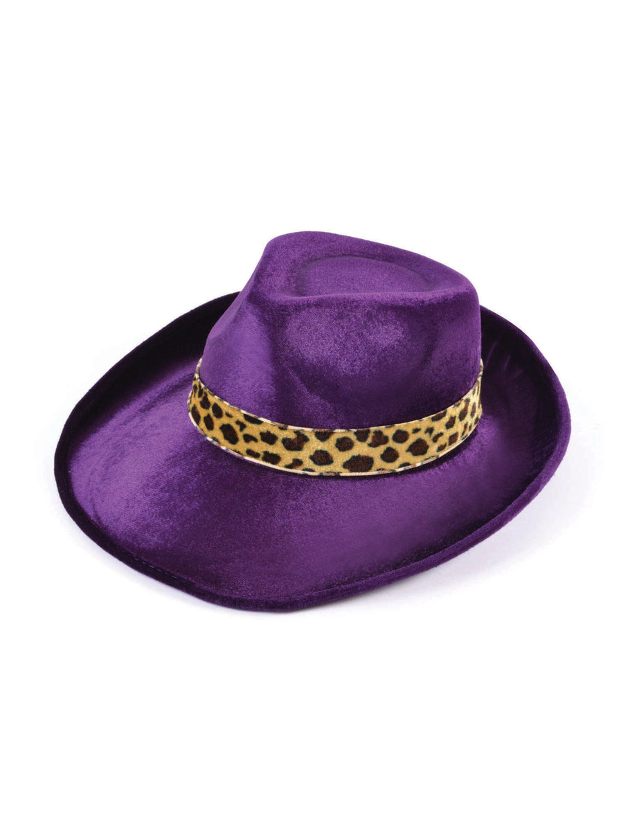 Rubies Fedora Velvet Purple Hut