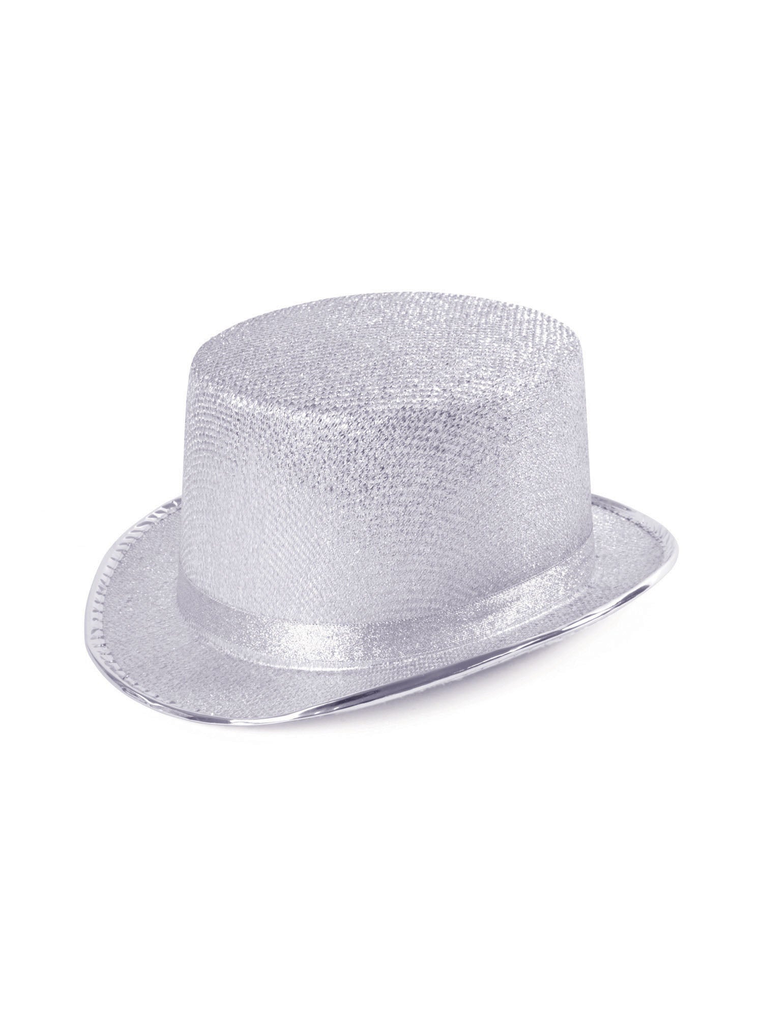 Rubies Top Hat Silver Lurex silberner Zylinder für Erwachsene