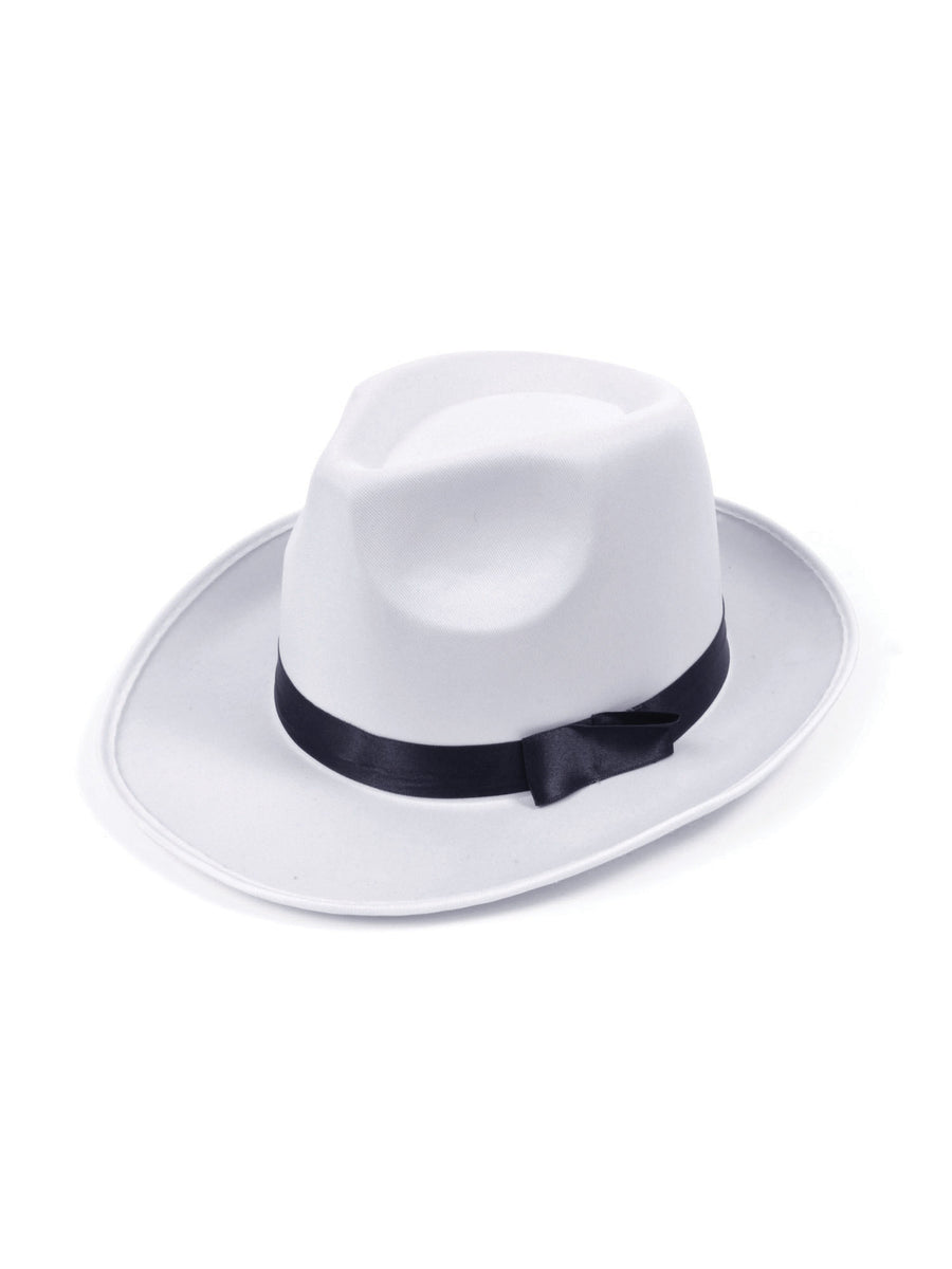 Rubies Gangster Hat. Satin, White Hut