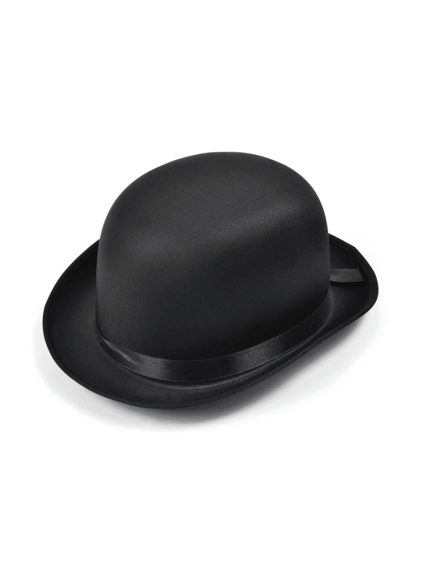 Rubies Bowler Satin Black Hut schwarz für Erwachsene
