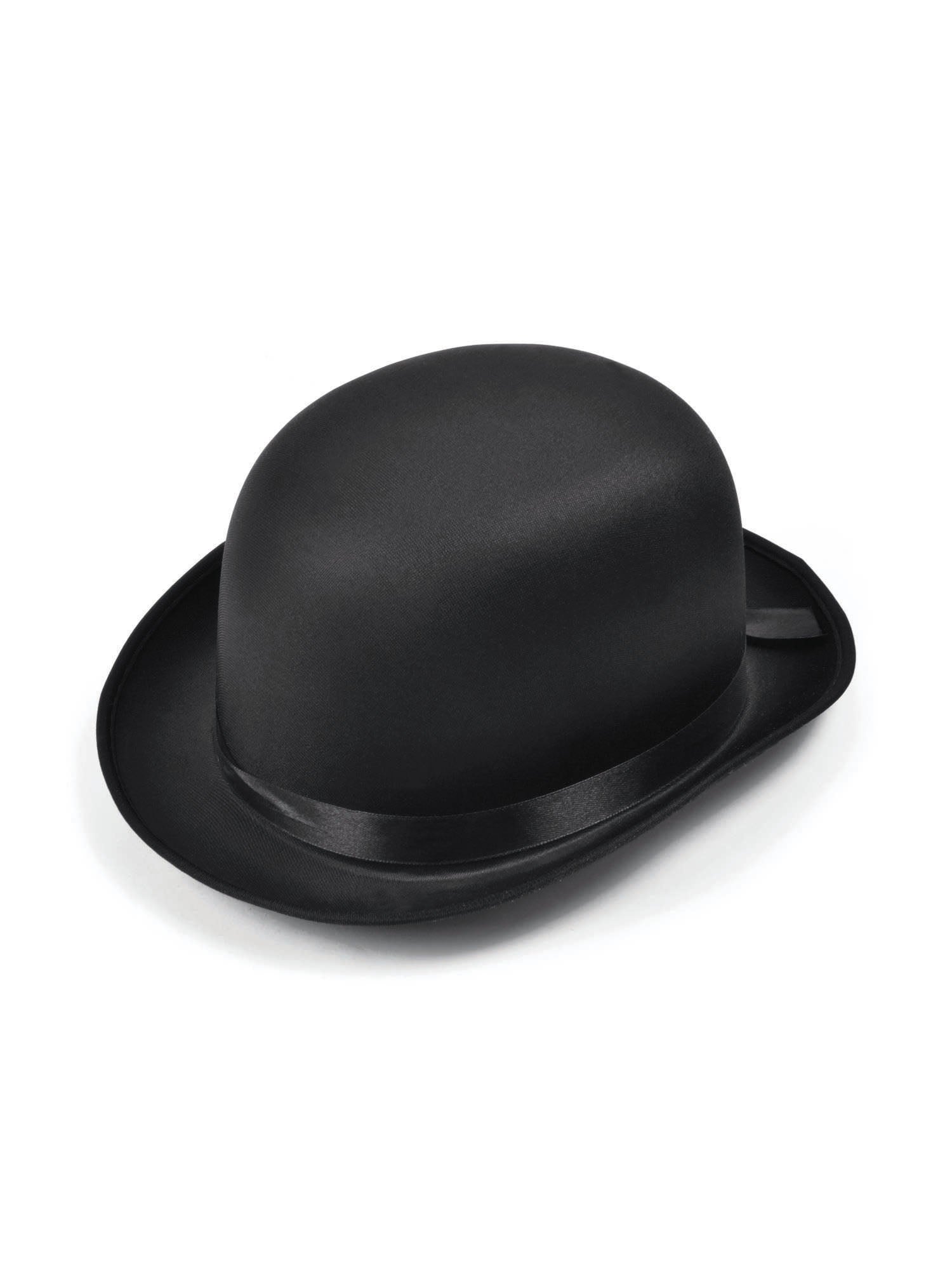 Rubies Bowler Satin Black Hut schwarz für Erwachsene