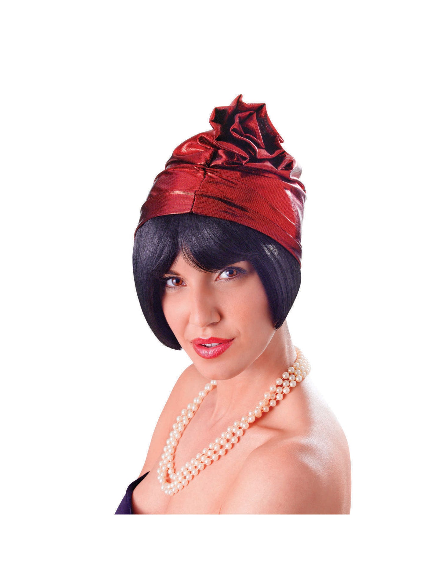 Rubies roter Cloche-Hut im Stil der 1920er-Jahre
