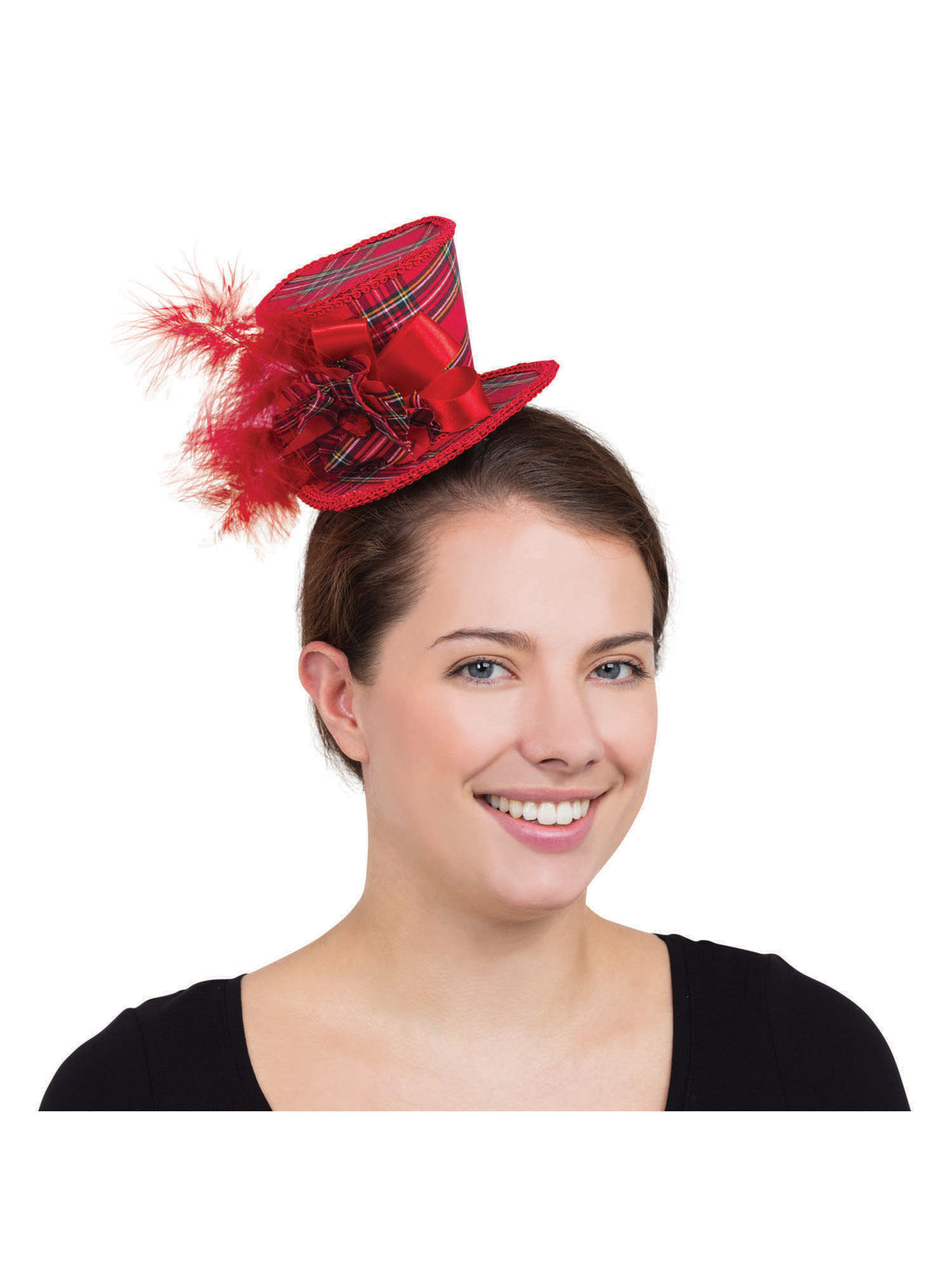 Rubies Tartan Mini Tall Hat im Tartan-Muster