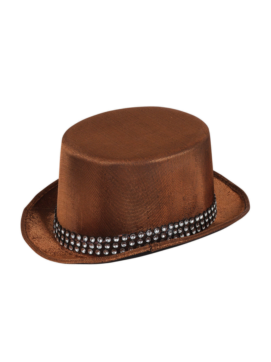 Rubies Top Hat Brown Metallic Look W/Band Hut