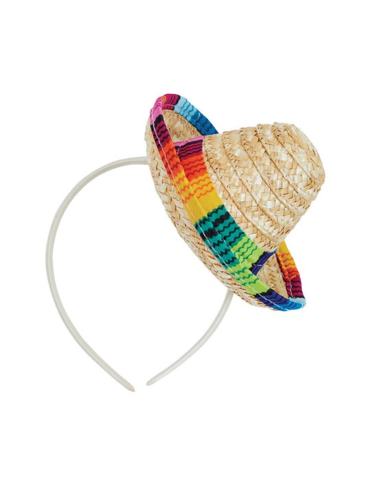 Rubies Mini-Sombrero aus Stroh am Haarreif für Erwachsene