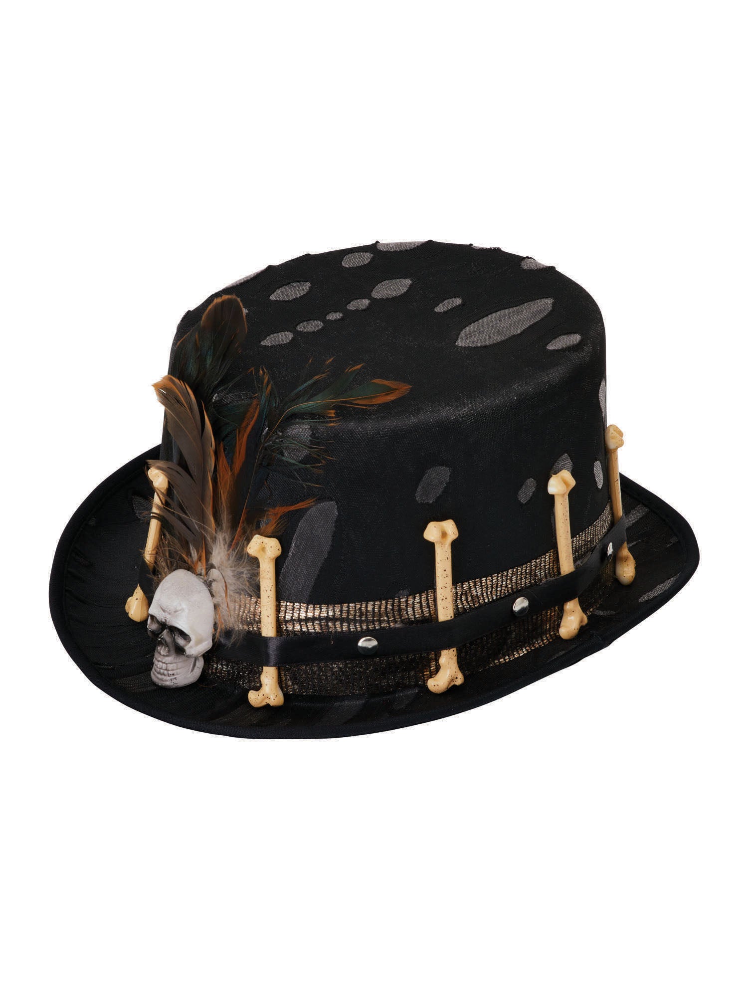 Rubies Top Hat Black Voodoo Style schwarzer Kostümhut für Erwachsene – Produktansicht
