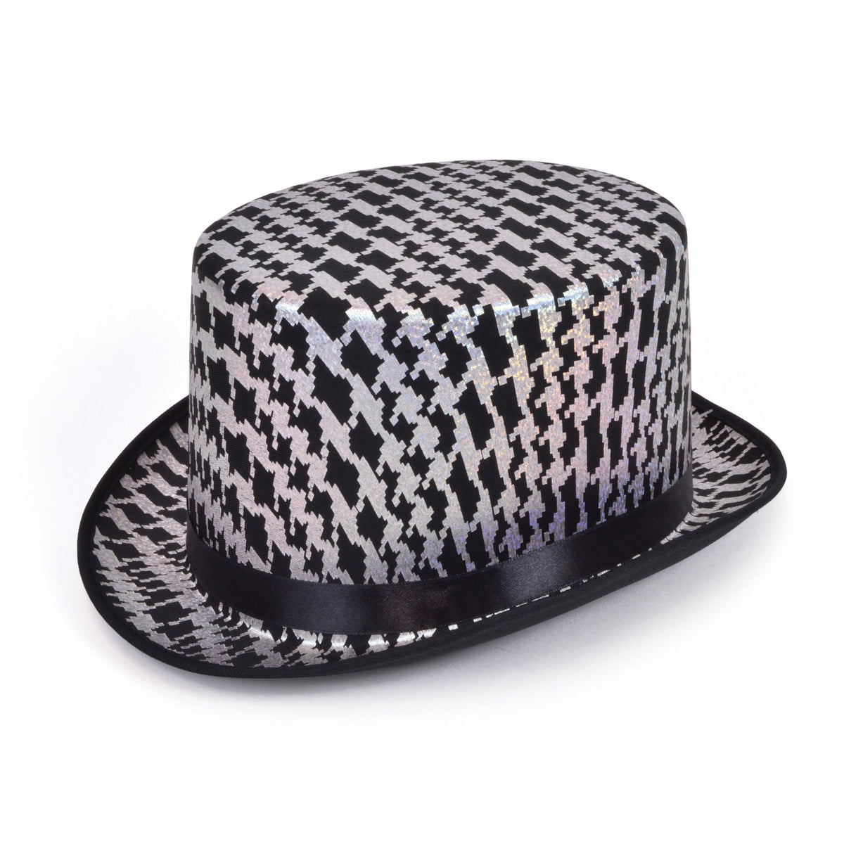 Rubies Top Hat Silver And Black Hut