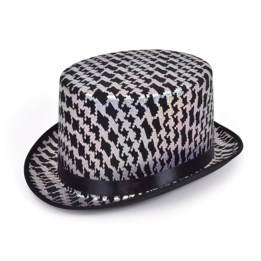 Rubies Top Hat Silver And Black Hut